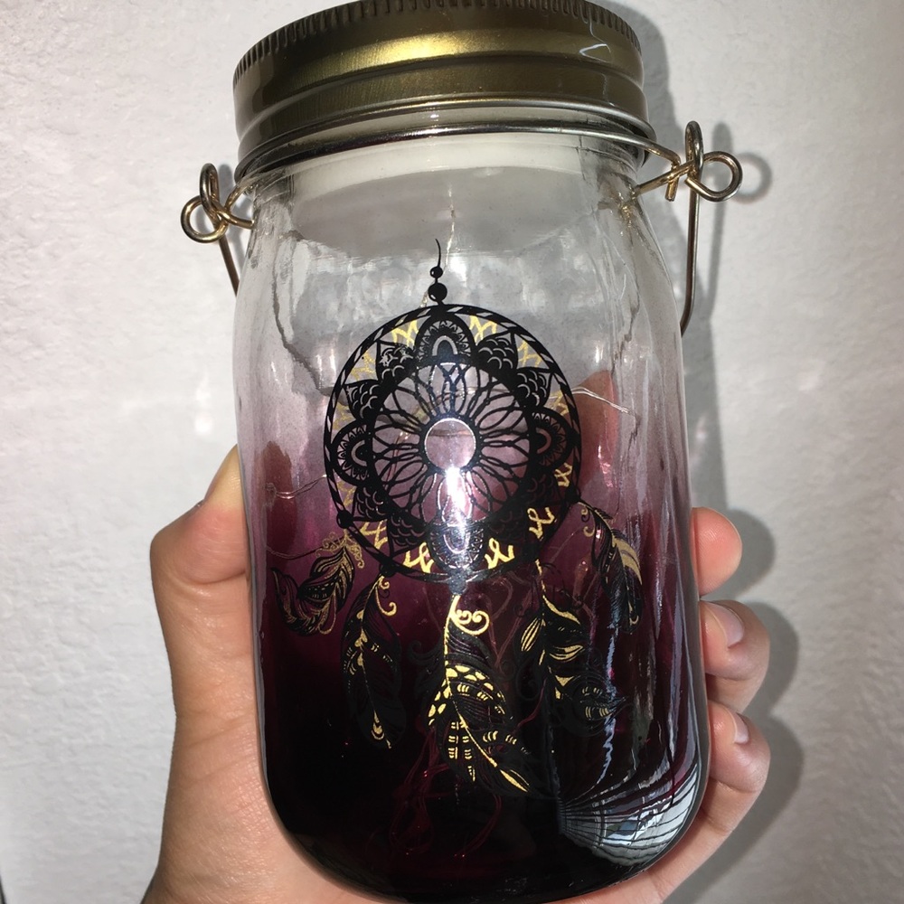 Dream Catcher Mason Jar Lantern
